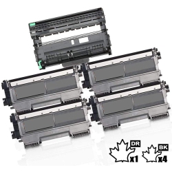 INKFIRST 5Pk ® High Yield Compatible Toner Cartridge & Drum Unit Tn-450 Dr-420 Replacement for Brother Tn450 Dr420