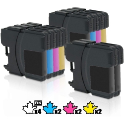 INKFIRST 10 ® Compatible Lc61 Lc-61 Ink Cartridges Replacement for Brother Lc61 Mfc-J220 Mfc-J265W Mfc-J270W Mfc-J410W