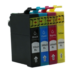 MAX SAVING - 4 Ink (K, C, M, Y) Compatible T200Xl Inkjet Cartridges for Epson Inkjet T200 Xl, T200