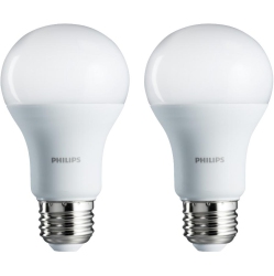 PHILIPS 2 Pack 15W A19 Medium Base Soft Non-Dimmable Led Light Bulbs In White