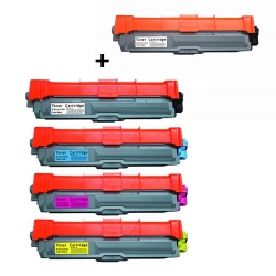 MAX SAVING - 5Pk Compatible Tn221/tn225 Toner Cartridge (2Bk/c/m/y) for Brother Tn-225, Tn-221 Hl-3140Cw, Hl-3170CDw, Mfc-9130Cw, Mfc-9330 CDw, Mfc-9340