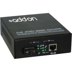 ADDON 10/100Base-Tx(Rj-45) to 100Base-Fx(Sc) Mmf 1310Nm 2Km Poe Media Converter