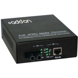 ADDON 10/100/1000Base-Tx(Rj-45) to 1000Base-Sx(St) Mmf 850Nm 550M Poe Media Converter
