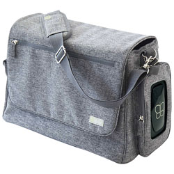 bbluv Ultra Messenger Diaper Bag - Heather Grey