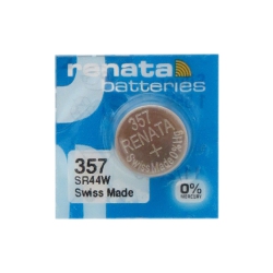 RENATA 50-Pack 357 / Sr44W Oxide Button Batteries In Silver