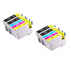 MAX SAVING Compatible - 10 Ink Compatible Ink (4K, 2C, 2M, 2Y) for Epson T127 Workforce -7010 Workforce -7510 Workforce -7520 Workforce 545 Workforce 60