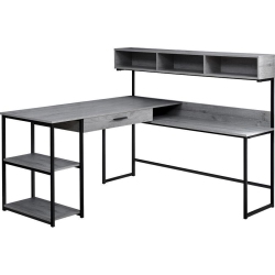 MONARCH Specialties I 7160 Computer Desk Grey And Corner In Black