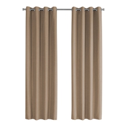 MONARCH Specialties I 9839 Curtain Panel 2PCs 52"w X 95"h Solid Blackout In Brown