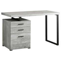MONARCH Specialties I 7409 Computer Desk 48"l Grey Wood Grain And Metal In Black