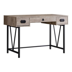 MONARCH Specialties I 7414 Computer Desk 48"l Taupe Wood Grain And Metal In Black