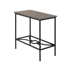 MONARCH Specialties I 2075 Accent Table 22"h Dark Taupe And Metal In Black