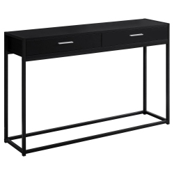 MONARCH Specialties I 3512 Accent Table 48"l And Metal Hall Console In Black