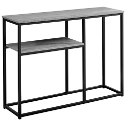 MONARCH Specialties I 3514 Accent Table 42"l Grey And Metal Hall Console In Black