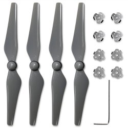 ULTIMAXX CANADA 2 Pairs Quick Release Propellers Blades for Dji Phantom 4 Pro And Phantom 4 Advanced (Grey) - Installation Kit Includ