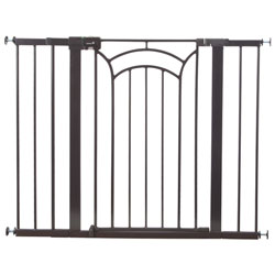 Safety First Wide Hardware Mounted/Freestanding Safety Gate - Bronze