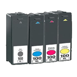 BILLIG INK New Superior Quality Lexmark 100Xl (Bk, C, M, Y) Compatible Inkjet Cartridge Set