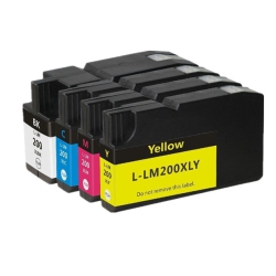 BILLIG INK New Superior Quality Lexmark 200Xl (Bk, C, M, Y) Compatible Inkjet Cartridge Set