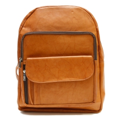 ASHLIN Naples 15" Leather Knapsack - In Tan