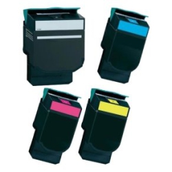 BILLIG INK New Superior Quality Lexmark C540 Compatible Toner Cartridge Set (Bk, C, M, Y)