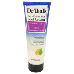 DR TEAL'S Pure Epsom Salt Foot Cream With Shea Butter & Aloe Vera & Vitamin E (Women) 8 OZ