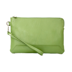ASHLIN Kayleigh Leather Wristlet Pouch - In Green