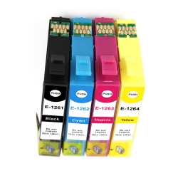 BILLIG INK New Superior Quality Epson T126 (Bk, C, M, Y) Compatible Ink Cartridge Set