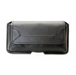 ASHLIN Universal Phone Leather Pouch - In Black
