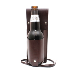 ASHLIN Leather Bottle Holster - In Dark Brown