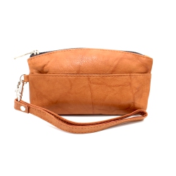 ASHLIN Genesia Leather Wristlet Purse - In Brown