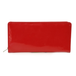 ASHLIN Brielle Leatherette Women's Wallet - Patent Fire Engine In Red
