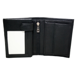 ASHLIN Leather Men's Wallet - In Black