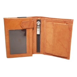 ASHLIN Leather Men's Wallet - In Brown