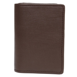 ASHLIN Abriella Leather Credit Card Caddy - In Dark Brown