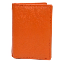 ASHLIN Abriella Leather Credit Card Caddy - In Orange