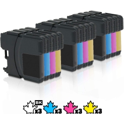 INKFIRST 3 Set Of 4 ® Compatible Lc61 Ink Cartridges Replacement for Brother Lc-61 Dcp-165C Dcp-385C Dcp-395Cn Dcp-585Cw