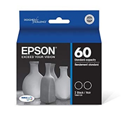 EPSON T060120-D2 Ink Cartridges 2 Pack In Black