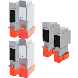 INKFIRST 6 Compatible Ink Cartridges Replacement for Canon Bci-24Bk Bci-24C Bci24Bk Bci24C Bci24 Bci-24 [2 Set + 2 Black]