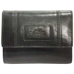 Mancini Casablanca RFID Leather Tri-fold Clutch - Black (8700294)