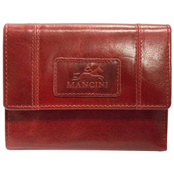 Mancini Casablanca RFID Leather Tri-fold Clutch - Red (8700294)