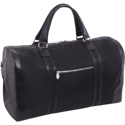 MCKLEIN COMPANY Mckleinusa Pasadena 1819 Carrying Case (Duffel) Tablet - - Nylon, Leather Trim, Metal Zipper In Black