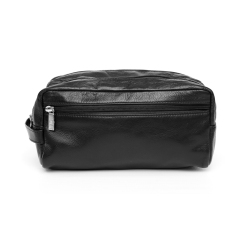 ASHLIN Leather 2-Section Utility Kit - In Black