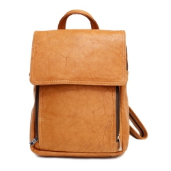 ASHLIN Mariah Leather Purse Knapsack - In Brown