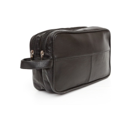 ASHLIN Fernandez Lambskin Napa Leather Cosmetic Bag - Midnight