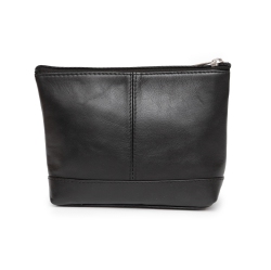 ASHLIN Leather Cosmetic Bag - In Black