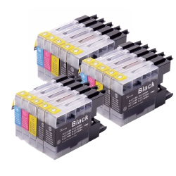 MAX SAVING - 15 Pack (3 Set) Compatible Lc71 Lc75 Lc79 (6K, 3C, 3M, 3Y) Ink Cartridge for Brother Mfcj6510Dw Mfcj6710Dw Mfcj6910Dw Mfcj280W Mfc-J425W