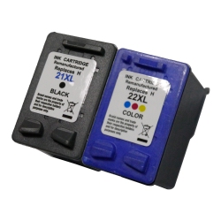 BILLIG INK New Superior Quality HP 21 / 22 Compatible Ink Cartridge Set