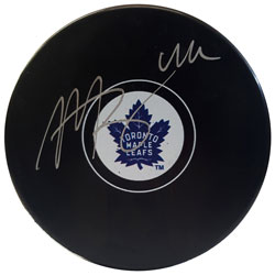 Frameworth Toronto Maple Leafs: Hockey Puck Signed By Morgan Rielly