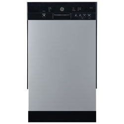 GE 18" 52dB Built-In Dishwasher with Stainless Steel Tub (GBF180SGMWW) - White