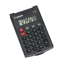 CANON Handheld Calculators As-8, Lcd Display, 8 Digits Displayed