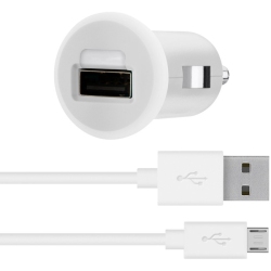 BELKIN Micro Car Chgr, 2.1A, Universal, W/4 MicroUSB Cbl, Wht